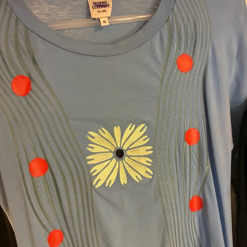 Opening Ceremony Midi Dress, Light Blue Floral T-shirt - Picture 2 of 6